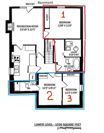 Entire Basement - 1 Bedroom,1 Bathroom, Utilities, near UTM