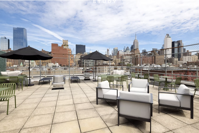 Roof Deck (Empire State and Hudson Yards to the left) - FOUND Study Chelsea Apartments