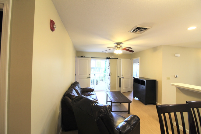 Living area - Campus View 1 bedroom with private bath for rent for the spring semester! Condo