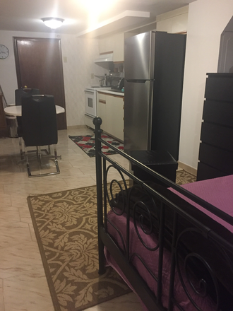 12 - Bachelor, furnished, kitchen, bedroom area, study space, bathroom