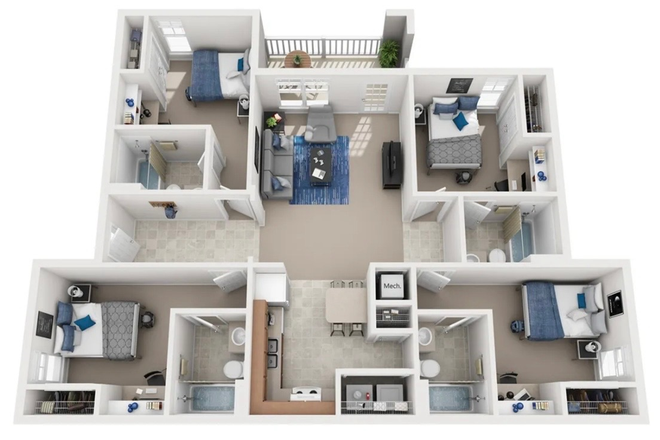 Floor Plan - Gainesville Place Apartments