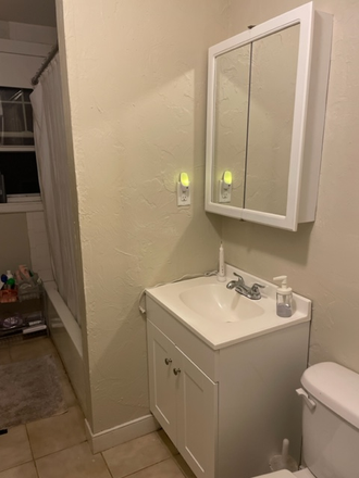 Bathroom with a linen closet - No fees! Several bedrooms available in our 5 bedroom apartment near Red Line
