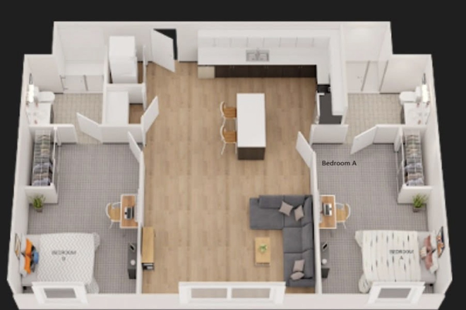 Floor Plan in 3D - FUSE Apartments