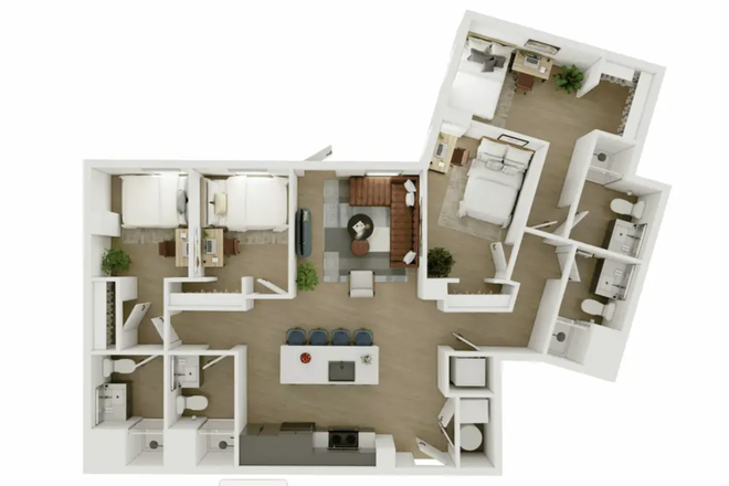 4BR-D8 - EVER Apartment, 5-10 Minute Walk to Campus