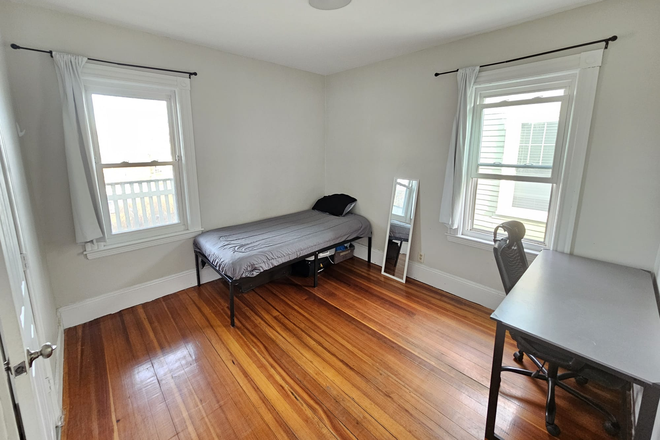 Private bedroom with bedframe, mattress, desk, office chair and mirror included. - 30 Roseclair, #3, Boston (Dorchester) Apartments