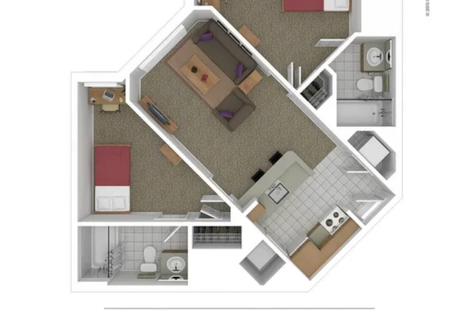Floor plan overview - South Campus Commons 3 Summer Housing