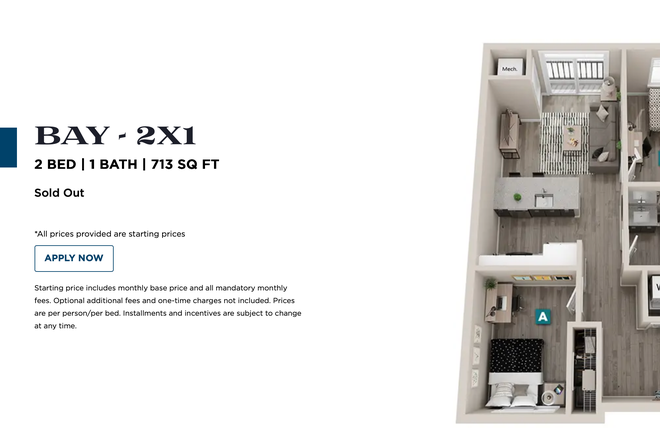 Layout - The Standard Student Living Apartments