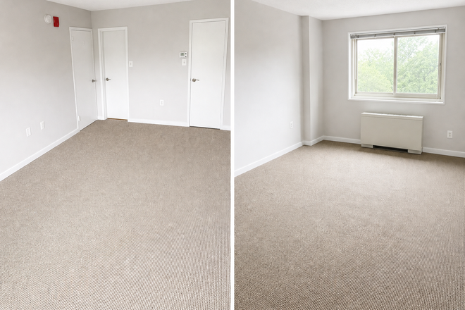 Primary bedroom with in-room bathroom and walk in closet - Takoma Overlook Condo near new purple line metro stop