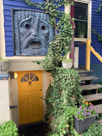 front door entry from road - One Bedroom Garden Apartment