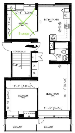 2B with 1 small bedroom as storage room by renter. - Furnished HUH Peabody Terrace 1BR Near Harvard Square | 16th Floor River Views | Below Market Rent Apartments