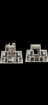 Floor plan, 4x4 Standard Townhome - Parkway Place Apartments