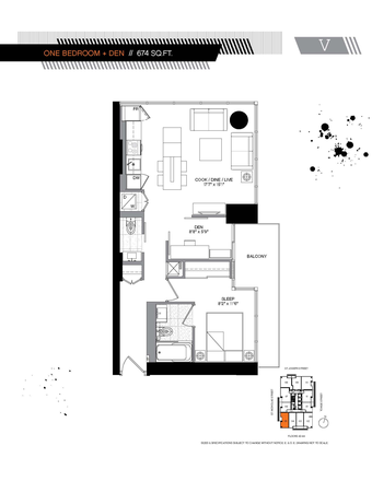 Floorplan - 1 bedroom with ensuite bathroom 10 mins walk from campus Condo