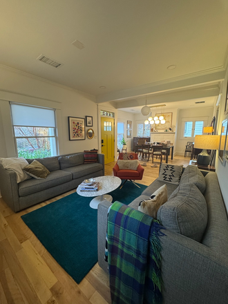 Front living room, east-facing - 4bed/3bath house ON Candler park! Decks, parking, walk/bike distance to Emory!