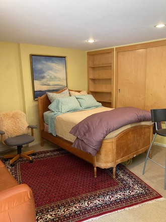 Full size bed with linens - Furnished Studio with deck House