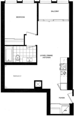 Layout of Condo - ★ 1 Bedroom Condo (University Ave and Dundas) ★