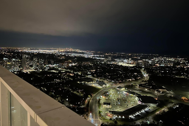 Balcony View at Night - One Bedroom Fully Furnished Condo