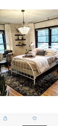 Bedroom - Private Room + Bath near Duke and Downtown Durham with Kitchen + Laundry Privileges and carport.