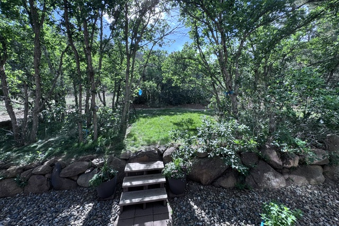 side yard - Peaceful Furnished Room with 3-Piece Bath Near UCCS – Quiet Academic Home, Tree Views & Trails