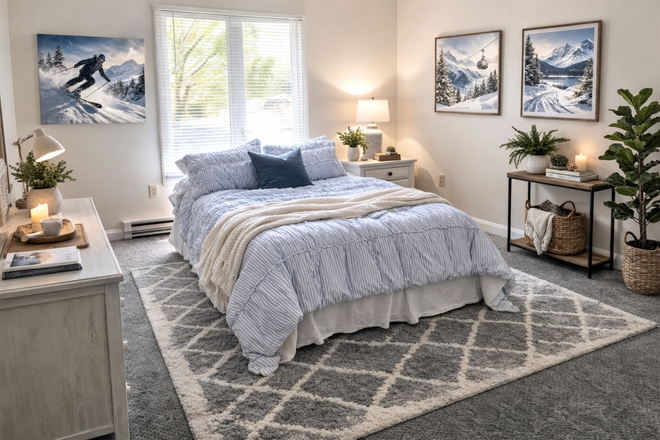 bedroom - 1 block walk to UVM. 2 bedroom on the 2nd floor with balcony & parking