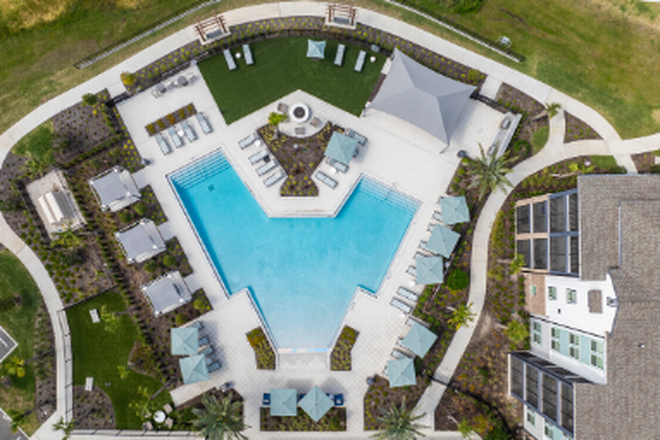 Aerial of Pool - RISE Sereno Apartments