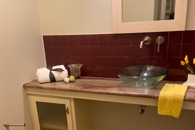 Downstairs bath - Gorgeous 3 bedroom townhome on Bolin Creek Trail, only 1.6 miles to UNC Chapel Hill