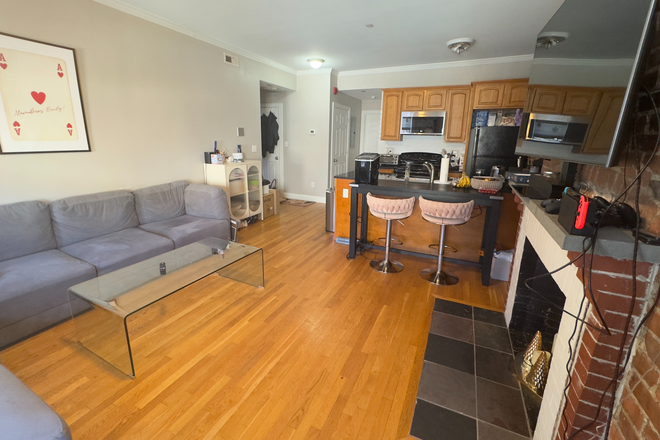 Living Room and Kitchen - 2 Bedroom 2 Bath Apartment in Packards Corner
