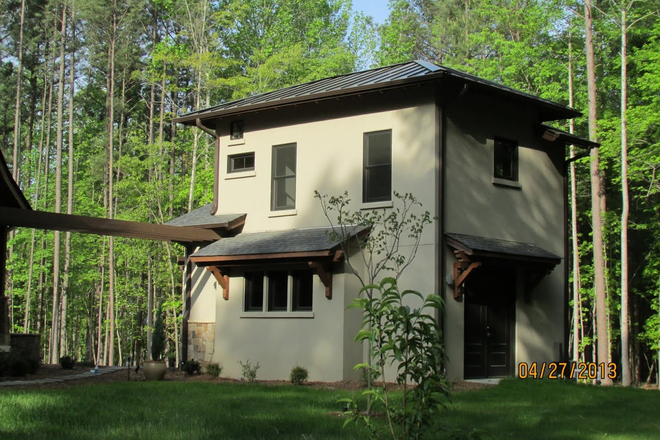Back entrance to studio - Private studio in upscale Duke Forest community utilities included independent entrance