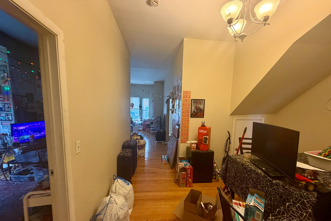 hallway - 3BR/1.5BA Near UIC & Medical District | High Ceilings | Central A/C | Deck | Storage Apartments