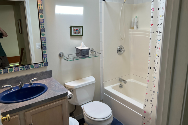 Bathroom with skylight - Quiet Two Room Suite with Private Bath House