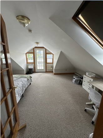 Bedroom- entrance to private porch pictured - Tufts Off-Campus Housing near JCC and the Gym Duplex
