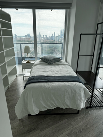 Flex Room: $1,100 Private room with Double sized Bed (Shared Bathroom) - Private rooms in a co-living condo unit at Wellesley St. E, Toronto for Females only