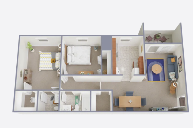 Floorplan of apartment - Room available at Foxridge starting June 16th
