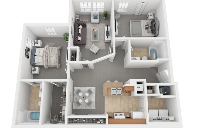 *Floor plan is similar to apt layou - 2 bed-2 bath - sublease available! 10-15 min drive from campus