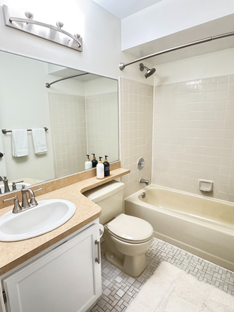 Upgraded bathrooms with brand new fixtures, showerheads and hardware - Bright, Pristine 2 BR / 2 BA Penthouse Condo in Canal Pointe - 5 Min Drive to Campus!