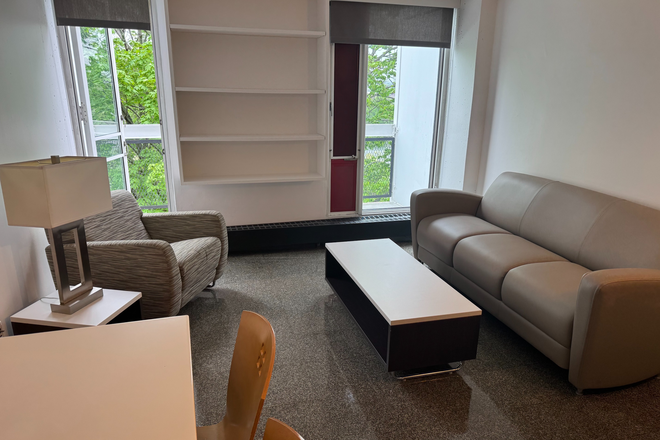 living room - Peabody Terrace 1B1B Apartment Charles River View Near Harvard Square