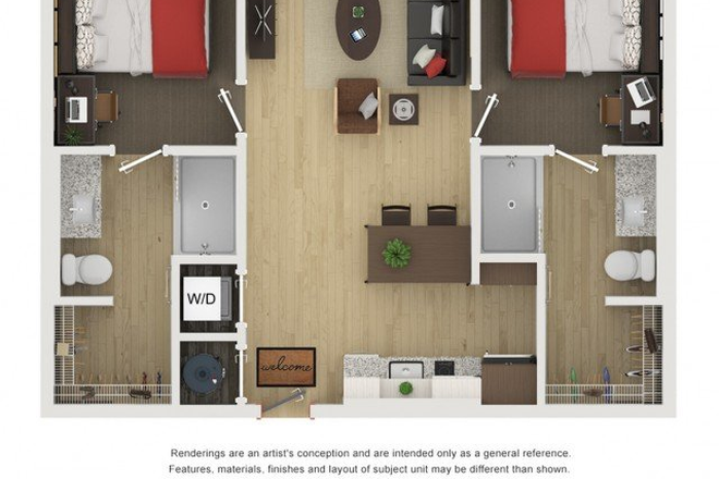 The room on the right is the one for rent - Great View apartment close to campus