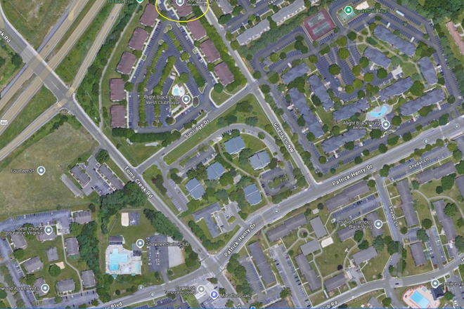 Google Images overview of the unit - Circled in yellow - LOOKING TO SUBLEASE - ALIGHT BLACKSBURG