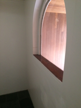 Window overlooking lobby - Studio Apartment - Well lit Area in Mt Vernon