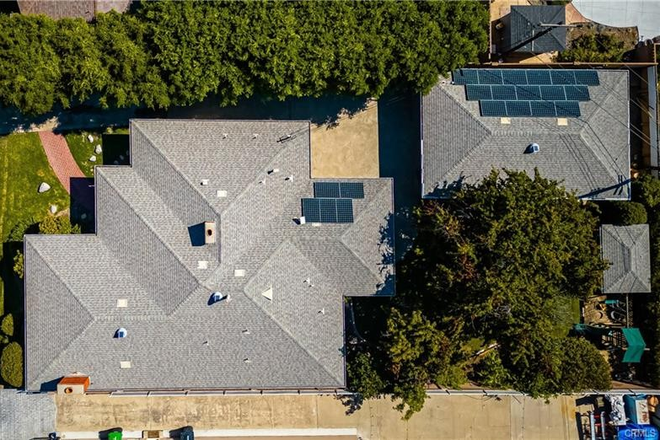 overhead shot shows solar panels - Beautiful Large 4 bedroom 3 full bathrooms remodeled in 2024 House