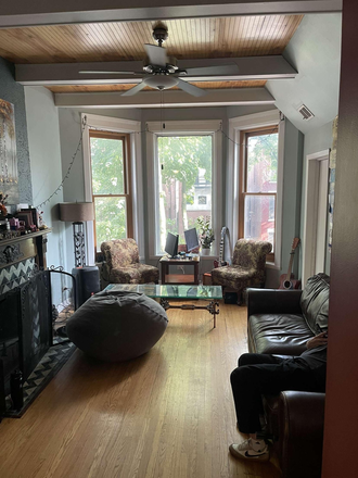 Living Room entrance view - 3 bedroom (1 open room) second floor unit, 1 min walk from DePaul.