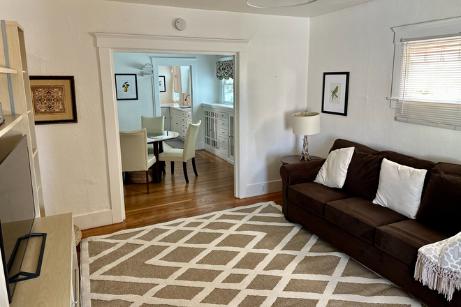 Living room - Spacious Furnished 1 Bedroom Apartment in North Berkeley – Steps from UC Berkeley!