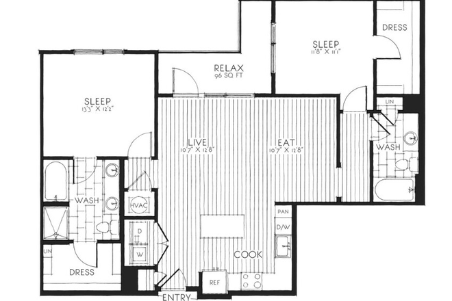 Unit Layout - Student Housing managed by ATL Housing Group Apartments