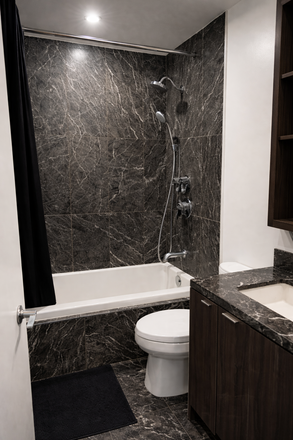 Bathroom - Private Room in Co-Living Unit – 115 Blue Jays Way, Toronto Condo