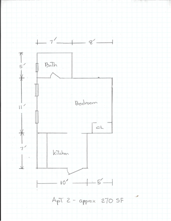Floorplan - Studio apt-Spruce St-Princeton