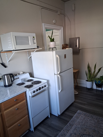 The kitchen. - 1 BDR Effeciencey Apt, in the historic Chesterfield building, 1 block from everything