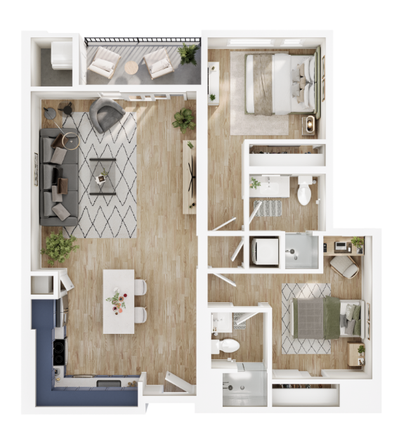 Floor plan - Midtown Apartment Second Semester