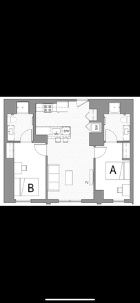Layout- you would be room A! - Rise at Riverfront Crossings Apartments