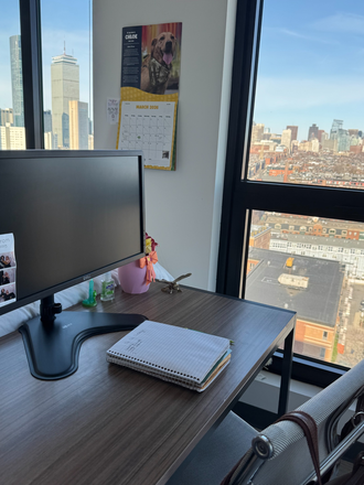 Desk and chair - Lightview Apartments
