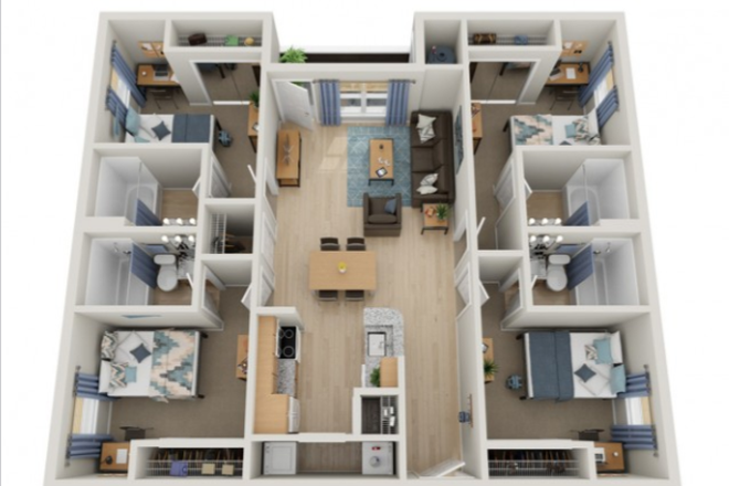 floorplan room on top left is the room being sublet - The Pointe State College