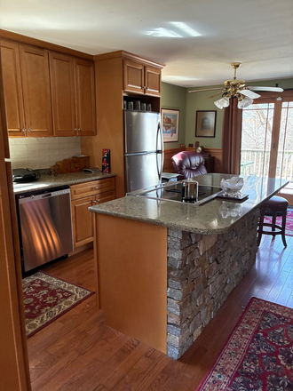 Kitchen offers westerly view with sliders to the deck - Houseshare in Jamestown